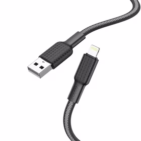 Kabelis USB A uz Lightning Hoco 2,4A 1 m X69 melns balts