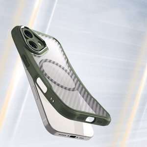 Leading Series Magnētiskais silikona viedtālruņa apvalks iPhone 16 Plus - zaļa