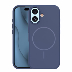 Silikona Thin Mag maciņš iPhone 17 6,3" tumši zils