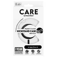 CARE by PanzerGlass Funkcionālais viedtālruņa apvalks ar statīvu iPhone 16 6.1" melns/melns Magnētiskais 1321