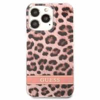 Guess GUHCP13LHSLEOP iPhone 13 Pro / 13 6.1" rozā/rozā cietais apvalks Leopards