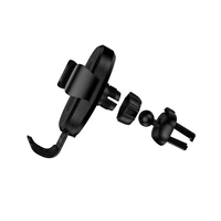 Devia auto turētājs Gravity ar bezvadu induktīvo lādētāju melns 10W gaisa ventilācijas atvere