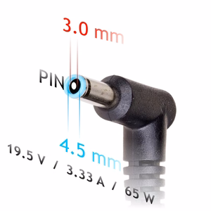 Lādētājs portatīvajam datoram Akyga AK-ND-25 (19.5V / 3.33A 65W 4.5 x 3.0mm +) pin HP 1.2m