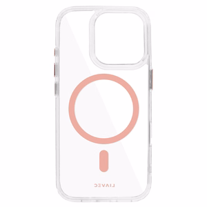 Liavec Spīdīgs Magnētiskais Caurspīdīgs viedtālruņa apvalks Iphone 16 Pro rozā