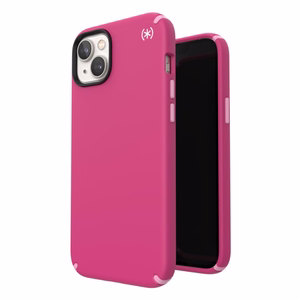 Speck Presidio2 Pro vāciņš ierīcei iPhone 15 Plus / 14 Plus, ar Microban pretmikrobu aizsardzību, “Digital Pink / Blossom Pink / White” krāsu kombinācija