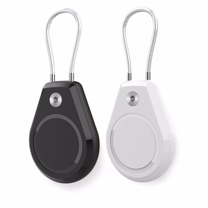Apple AirTag Case Waterproof with Steel Cable - Black + White (2 pieces)