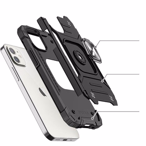 Wozinsky Ring Armor IPHONE 14 MAX melnas krāsas