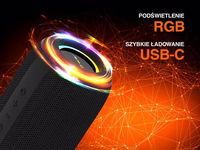 Tracer XtremeBeat Ultra TWS Portable Bluetooth Speaker melns 25 W