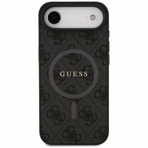Guess 4G gredzena klasiskā logotipa magnētiskais viedtālruņa apvalks iPhone 17 Air - melns