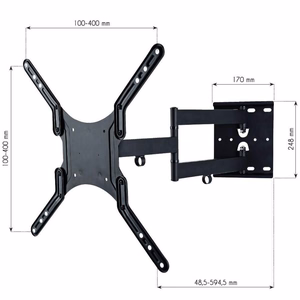 Techly 23-55 Universal LCD TV Wall Mount Bracket melns" ICA-PLB 136M