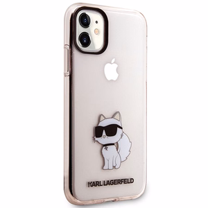 Karl Lagerfeld KLHCN61HNCHTCP iPhone 11 / Xr 6.1" rozā/rozā cietais apvalks Ikonik Choupette