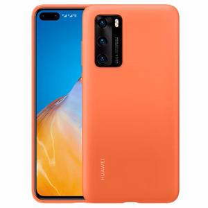 Oriģinālais maciņš Huawei P40 - silikona aizsargmaciņš (51993725) oranžs