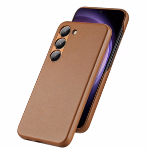 Dux Ducis Grit viedtālruņa apvalks Samsung Galaxy S23+ elegants apvalks no mākslīgās ādas brūna