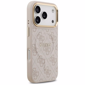 Guess Чехол для iPhone 17 Pro совместимый с MagSafe GUHMP17LP4MSEGCP (PU 4G W/ Classic) розовый