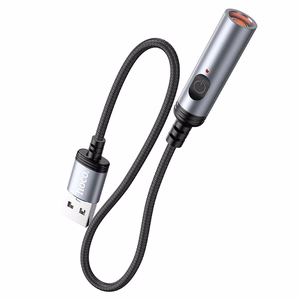 Adapteris USB A uz auto piepīpētāju Hoco 0,3 m UA30 melns