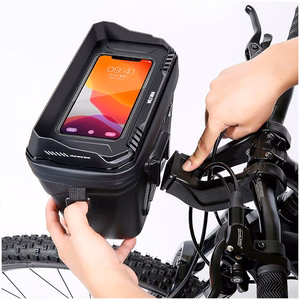 WILDMAN ceļojumu soma velosipēda stūrei ar rāvējslēdzēju, 3L (4"-7"), XT8, melna
