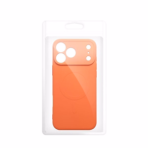Silikona Mag Cover maciņš modelim iPhone 17 Pro Max / 18 Pro Max, saderīgs ar MagSafe ar kameras aizsardzību – oranžs