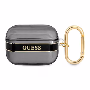 Guess GUAPHHTSK AirPods Pro apvalks melns/melns Siksniņu kolekcija