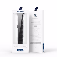 Dux Ducis siksniņa (bruņota versija) Apple Watch SE siksniņa, 9, 8, 7, 6, 5, 4, 3, 2, 1 (41, 40, 38 mm) silikona magnētiskā aproce melna/oranža