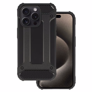 Bruņu Oglekļa Viedtālruņa apvalks Iphone 15 Pro Melns
