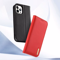 Dux Ducis Hivo ādas atverams vāciņš īstas ādas maks kartēm un dokumentiem iPhone 14 Pro Max brūna