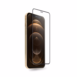 Crong 3D Armor Glass 9H rūdīta stikla ekrāna aizsargs iPhone 12 Pro Max ar antibakteriālu aizsardzību, ar uzstādīšanas rāmi