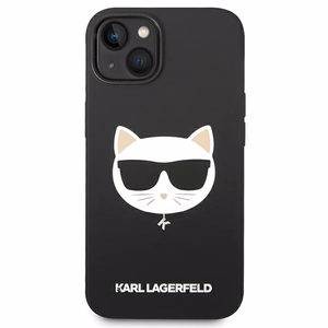 Karl Lagerfeld KLHMP14MSLCHBK iPhone 14 Plus 6.7 "cietais apvalks melns / melns Silikona Choupette Galva Magsafe