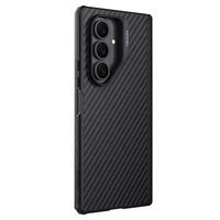 Nillkin Synthetic Fiber Pro magnētiskais apvalks Samsung Galaxy Z Fold 7 saderīgs ar MagSafe - melns