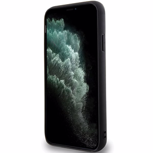 Karl Lagerfeld KLHCN613DMKRLK iPhone 11 / Xr 6.1" melns/melns cietais apvalks 3D Gumijas Multi Logotips