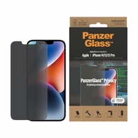 PanzerGlass Classic Fit privātuma antibakteriālais stikls iPhone 14/13 Pro/13