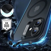 ESR Classic Hybrid Halolock MagSafe apvalks komplekts + rūdītais stikls iPhone 16 - daļēji caurspīdīgs