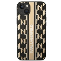 Karl Lagerfeld KLHCP14MPGKLSKW iPhone 14 Plus 6.7 "cietais apvalks brūns / brūns Monogrammas Svītra