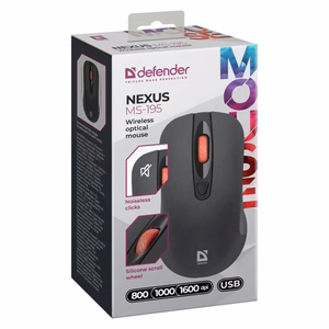 PELE DEFENDER NEXUS MS-195 RF klusā melna
