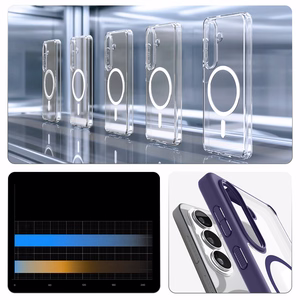 Spigen Ultra Hybrid Mag MagSafe maciņš priekš Samsung Galaxy S26+ - caurspīdīgs tumši zils