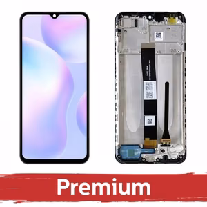 LCD Displejs Saderīgs ar Xiaomi 9A / 9C / 9AT / Poco C3 Melns ar Frame OEM