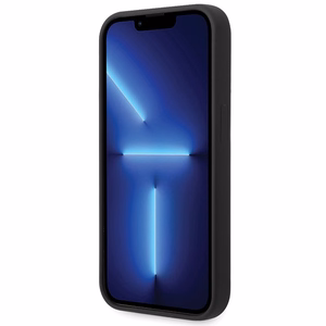 BMW silikona metāla logotipa viedtālruņa apvalks iPhone 15 Pro - melns