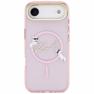 Karl Lagerfeld IML Choupettes Karl Script Logo MagSafe iPhone Air Case - Pink