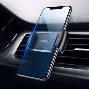 Crong Universal Smart automašīnas tālruņa turētājs 4–6.5" tālruņiem, melns