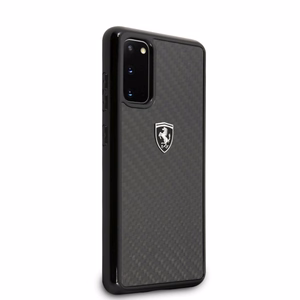 Ferrari Cietais apvalks FEHCAHCS62BK S20 G980 melns/melns Carbon Heritage