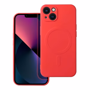 SILICONE MAG COVER viedtālruņa apvalks, saderīgs ar MagSafe, IPHONE 13 sarkans