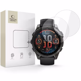 Tech-Protect Glass Fit+ 2-pack rūdītais stikls Garmin Fenix 8 47mm - caurspīdīgs