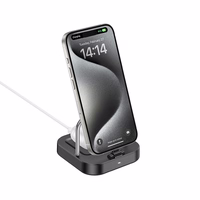 Galda lādētājs Hoco 2in1 USB C PD QC 3A 30W + bezvadu uzlāde 5W CQ16B balts