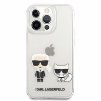 Karl Lagerfeld Karl & Choupette viedtālruņa apvalks iPhone 13 Pro Max 6.7" - caurspīdīgs