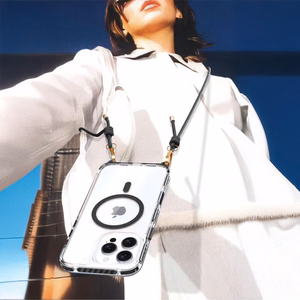 Tel Protect Strap caurspīdīgs viedtālruņa apvalks Iphone 15, melns