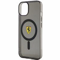 Ferrari FEHMP14SURKK iPhone 14 6.1" melns cietais viedtālruņa apvalks daļēji caurspīdīgs magnētiskais (MagSafe)