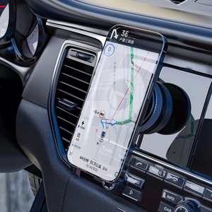 Dudao F24PRO MagSafe Compatible Car Holder with Suction Cup Windshield or Dashboard - Melns