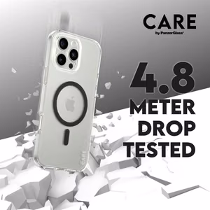 CARE by PanzerGlass Flagmanis viedtālruņa apvalks iPhone 16 Pro Max 6.9" melns/melns Magnētiskais 1348