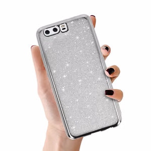 Elektro Glitter Case for Huawei P10 Silver