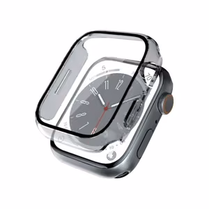 Crong Hybrid Watch Case aizsargvāciņš ar integrētu stiklu Apple Watch 45 mm, caurspīdīgs