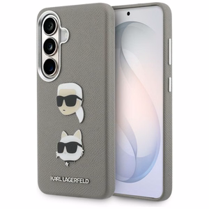 Karl Lagerfeld maciņš Saffiano Double Heads Metal Samsung Galaxy S26 sudraba